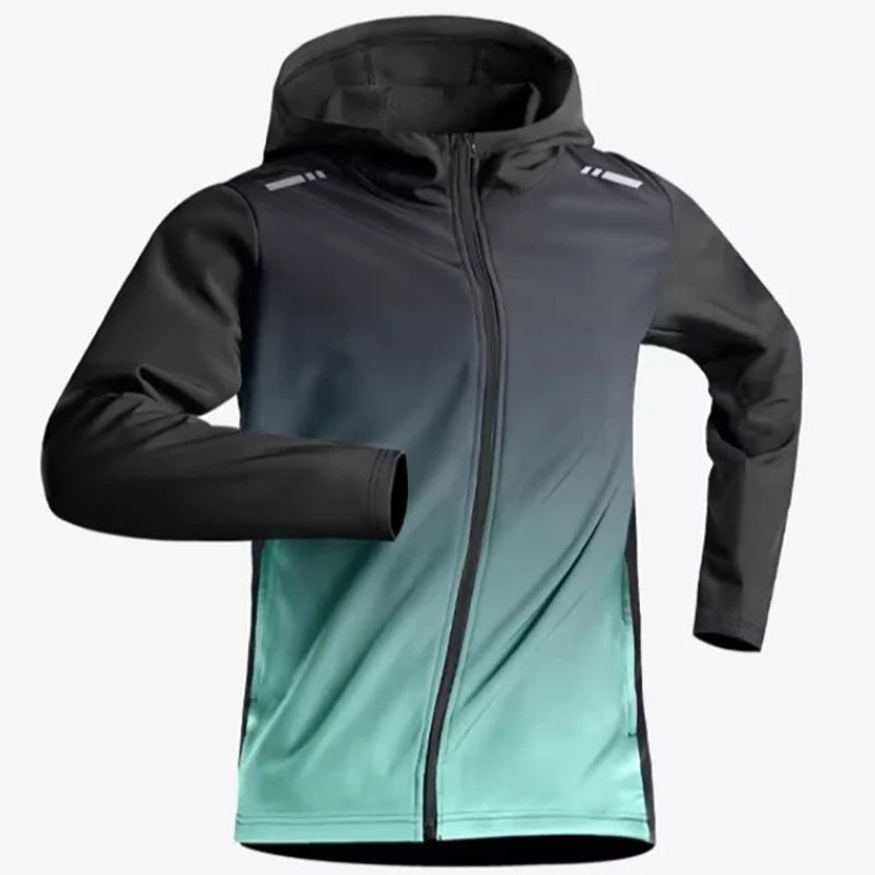 Men's Waterproof Hooded Cycling Windbreaker - Quick Dry Running Outdoor Jacket