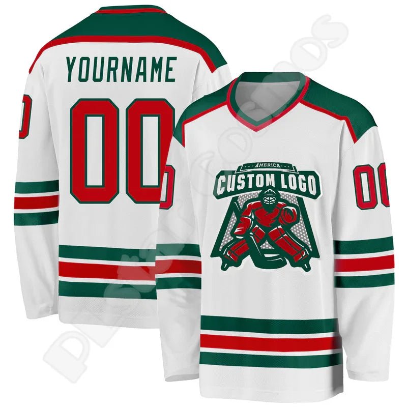 Custom Retro Hockey Jersey – Personalised Name, Team Logo & Number - lily supply