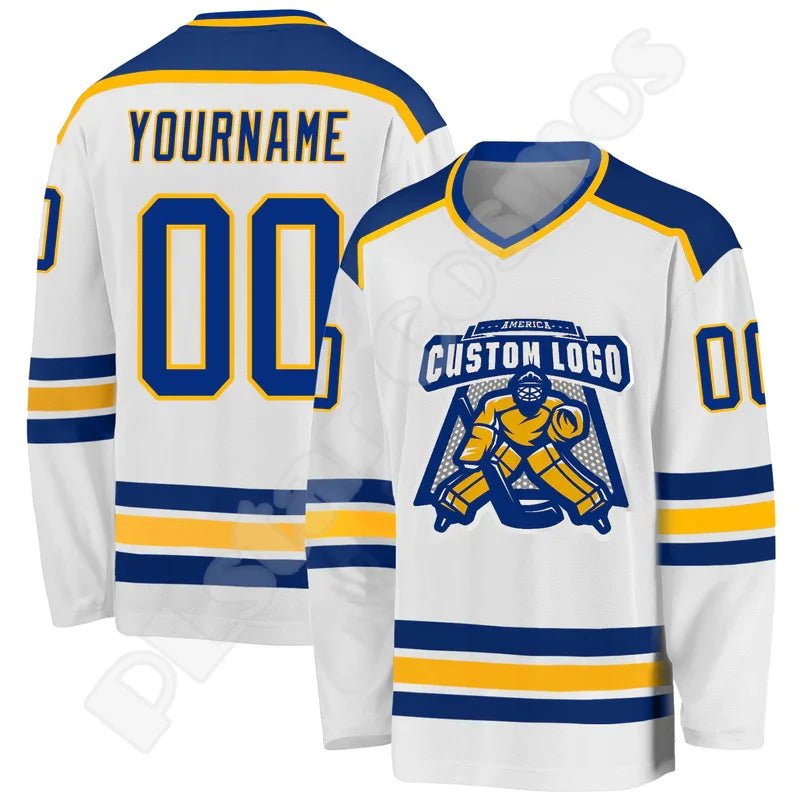 Custom Retro Hockey Jersey – Personalised Name, Team Logo & Number - lily supply