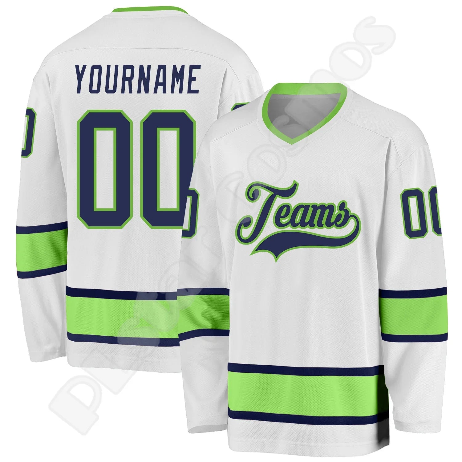 Custom Retro Hockey Jersey – Personalised Name, Team Logo & Number - lily supply