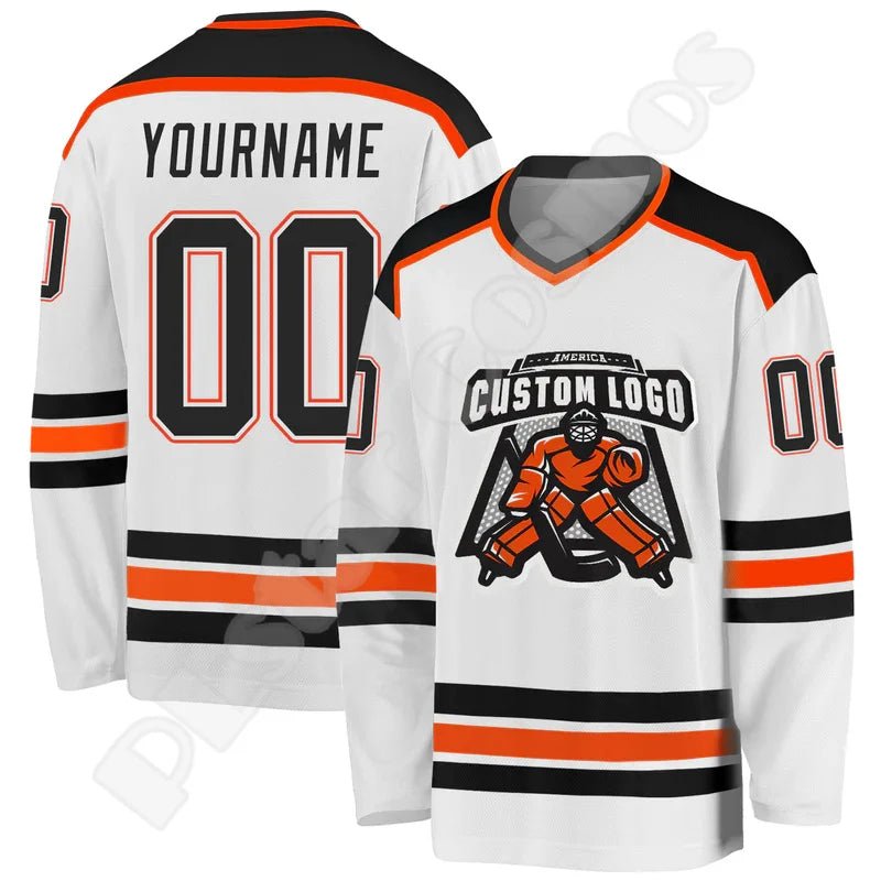 Custom Retro Hockey Jersey – Personalised Name, Team Logo & Number - lily supply