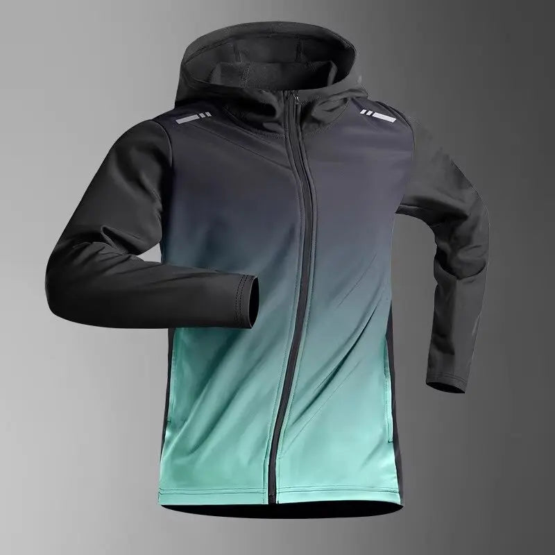 Men's Waterproof Hooded Cycling Windbreaker - Quick Dry Running Outdoor Jacket