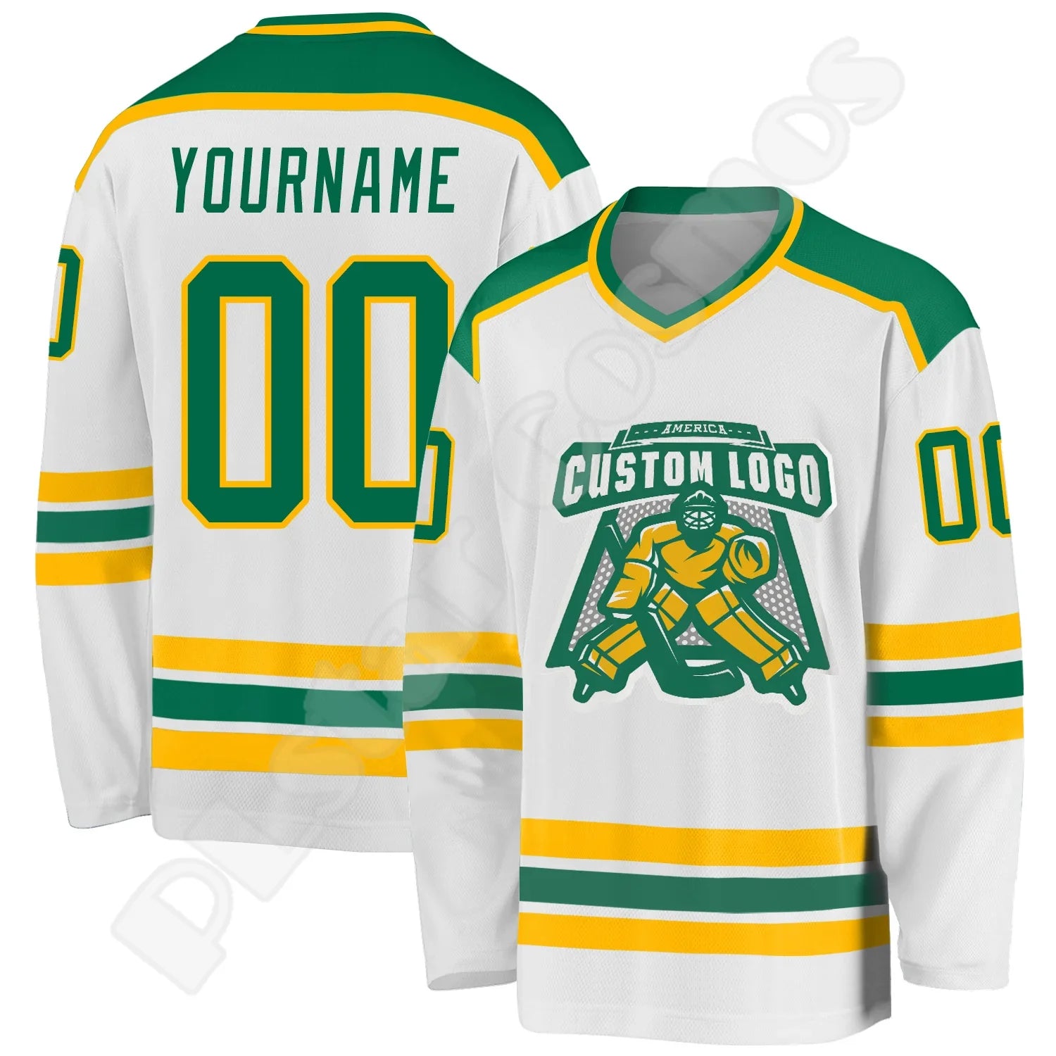 Custom Retro Hockey Jersey – Personalised Name, Team Logo & Number - lily supply