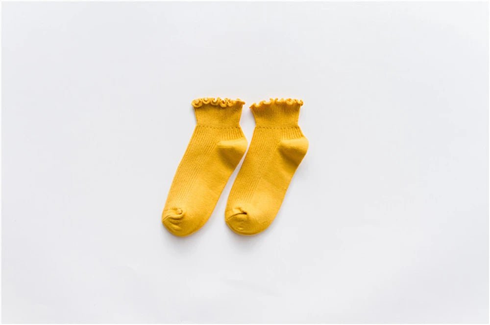 Fashion Lace Ruffles Soft Cotton Women Socks - lily supply