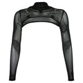 Women's Mesh See-Through Sheer Crop Top