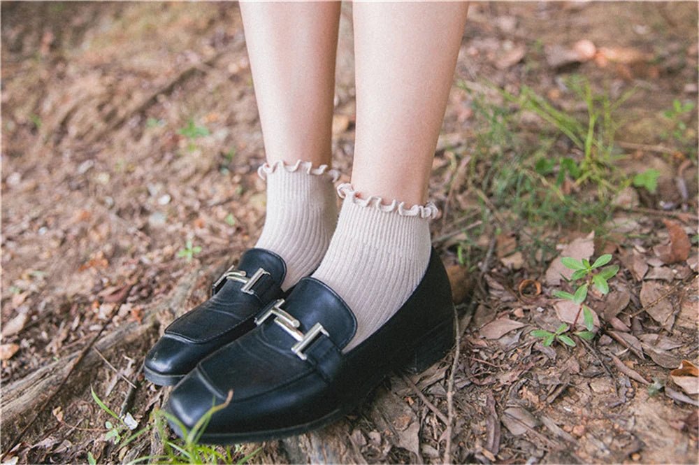 Fashion Lace Ruffles Soft Cotton Women Socks - lily supply