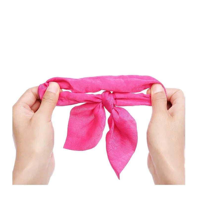 Floral Bow Scrunchies - Printed Elastic Hair Ties for Women & Girls - lily supply