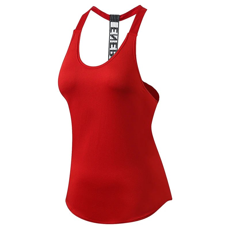 2024 Gym Tops Women's Sports Top Letter Backless Shirts Sleeveless Yoga Tops Fitness Running Quick Dry Tank Crop Top - lily supply