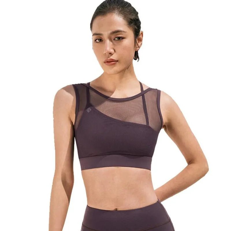 Summer Women Sports Bra Fitness Yoga Tank Crop Top Push Up Underwear Shockproof Athletic Vest Gym Sportswear - lily supply