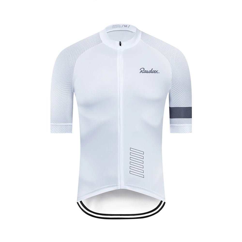 Raudax Classic Black Cycling Jersey – Short Sleeve Racing Top - lily supply