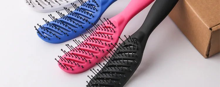 9 - Row Detangling Hair Brush - Scalp Massage Styling Hairbrush - lily supply