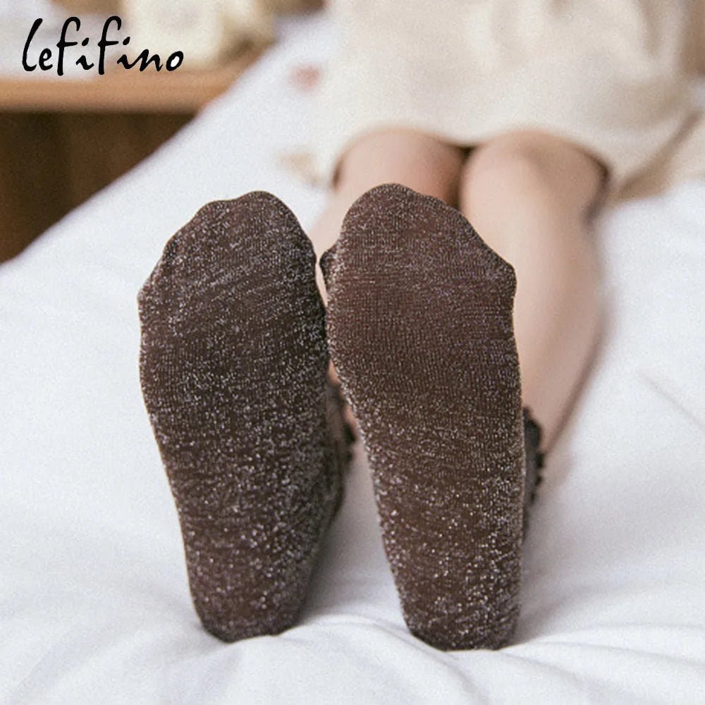 Fashion Retro Shining Surface Women's Socks - lily supply