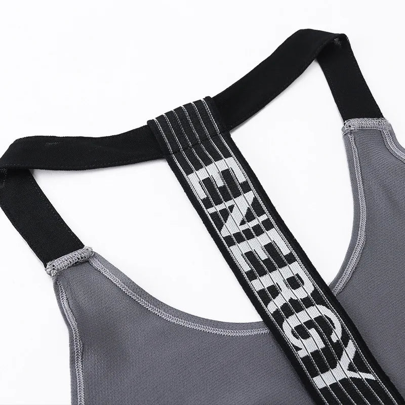 2024 Gym Tops Women's Sports Top Letter Backless Shirts Sleeveless Yoga Tops Fitness Running Quick Dry Tank Crop Top - lily supply