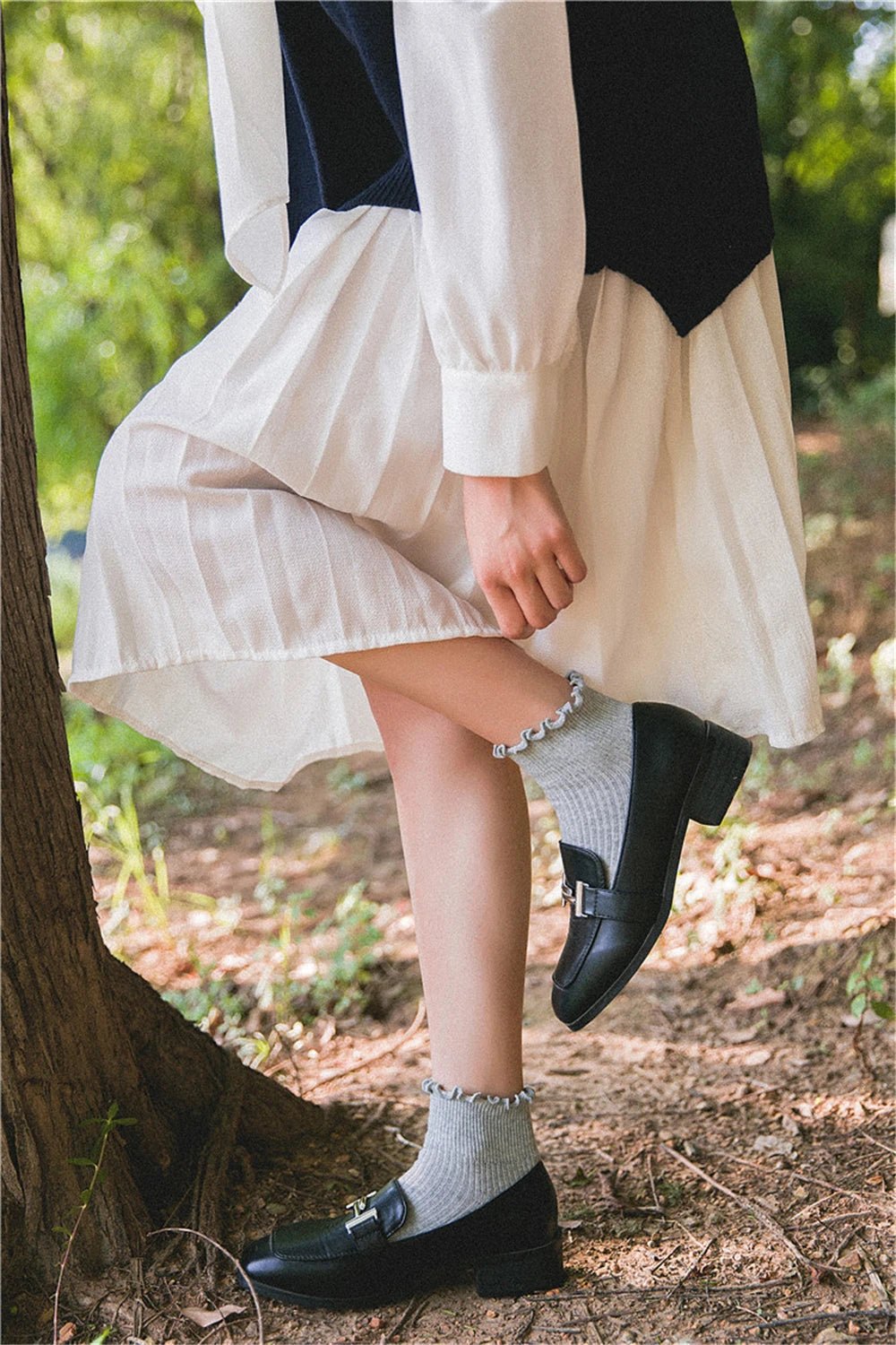 Fashion Lace Ruffles Soft Cotton Women Socks - lily supply