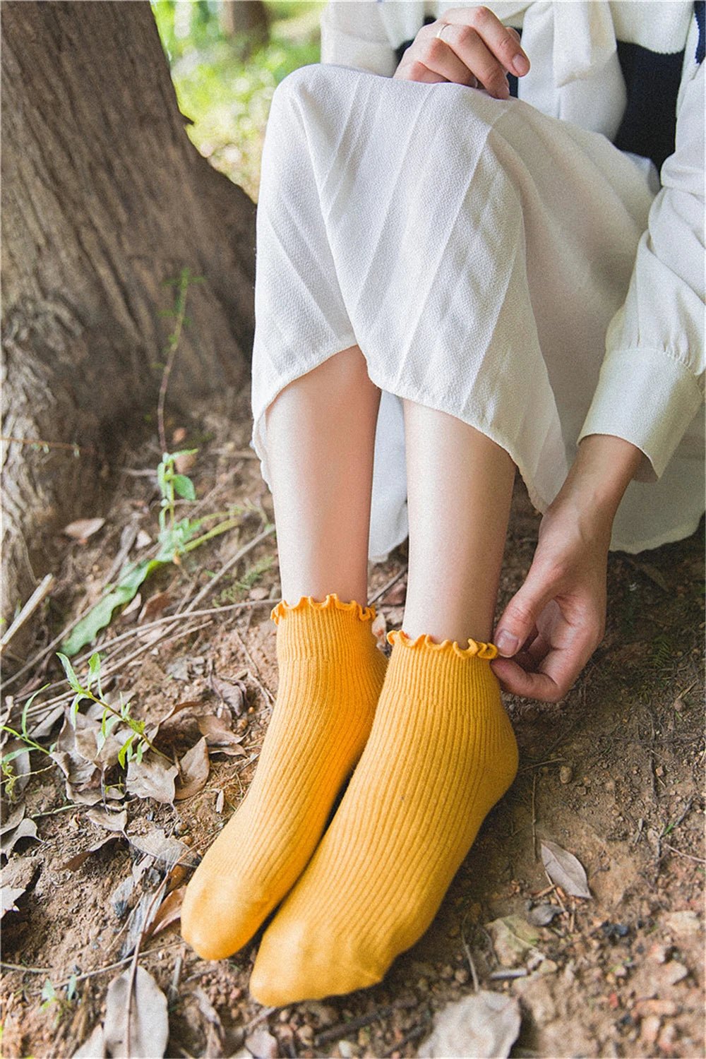 Fashion Lace Ruffles Soft Cotton Women Socks - lily supply
