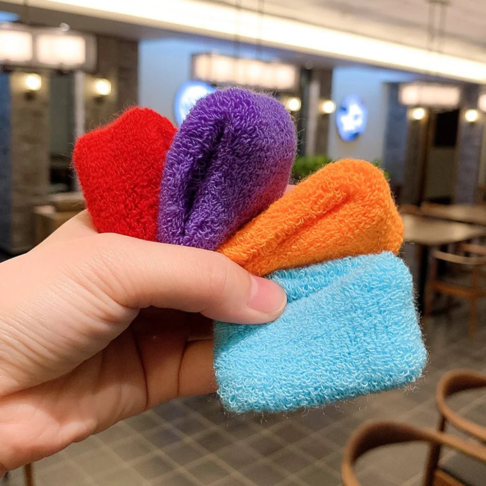 Colourful Wide Elastic Hair Scrunchie Ring - Ponytail Holder for Women - lily supply