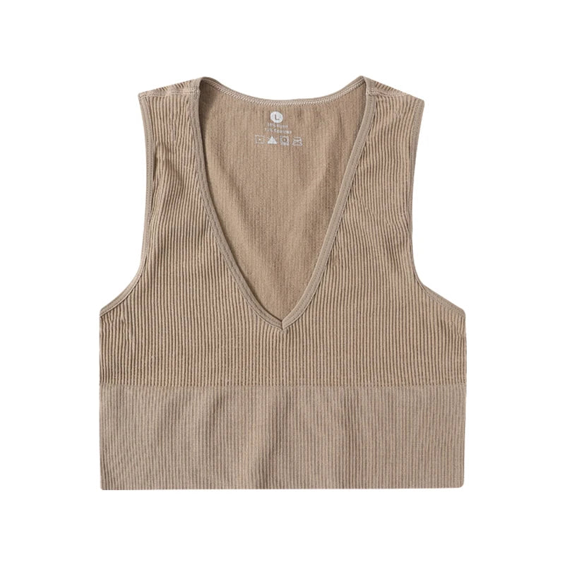 Women's V-Neck Seamless Bra Camisole