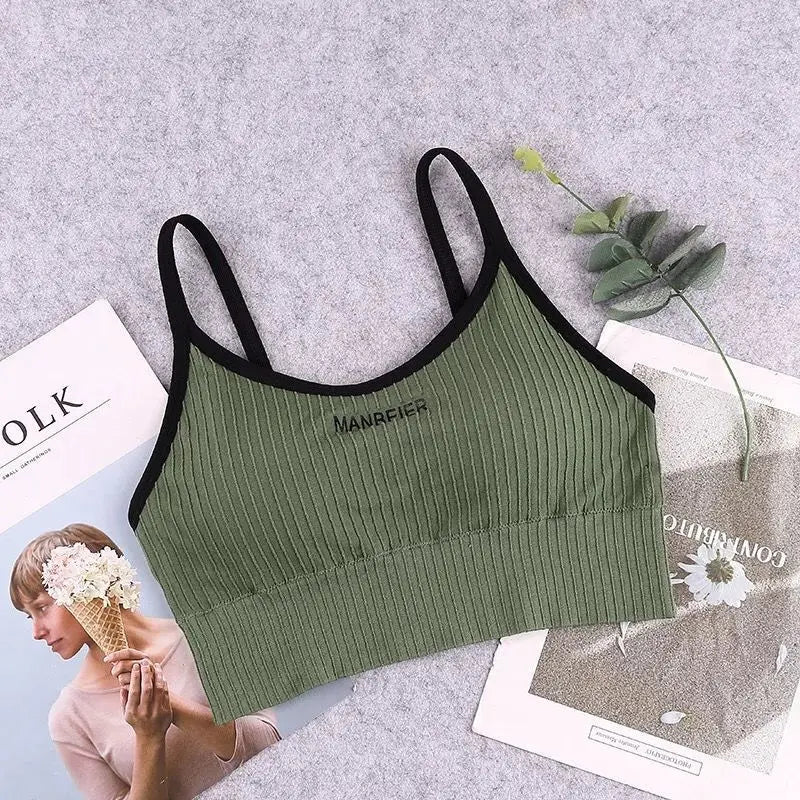 New Sports Bra For Women Gym Sexy Crop Top Bra Women Cotton Underwear Soft Comfort Tube Tops Female Brassiere Tops For Girls - lily supply