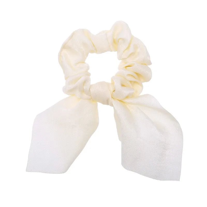Floral Bow Scrunchies - Printed Elastic Hair Ties for Women & Girls - lily supply