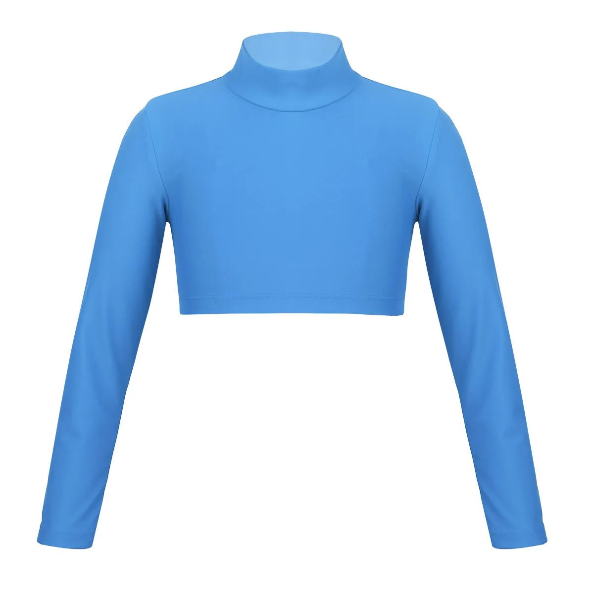 Kids Girls Crop Tops Girl's T-Shirts Top Long Sleeves Tshirts Ballet Gymnastics Dance Wear Children Sports Fitness Tops Tees - lily supply