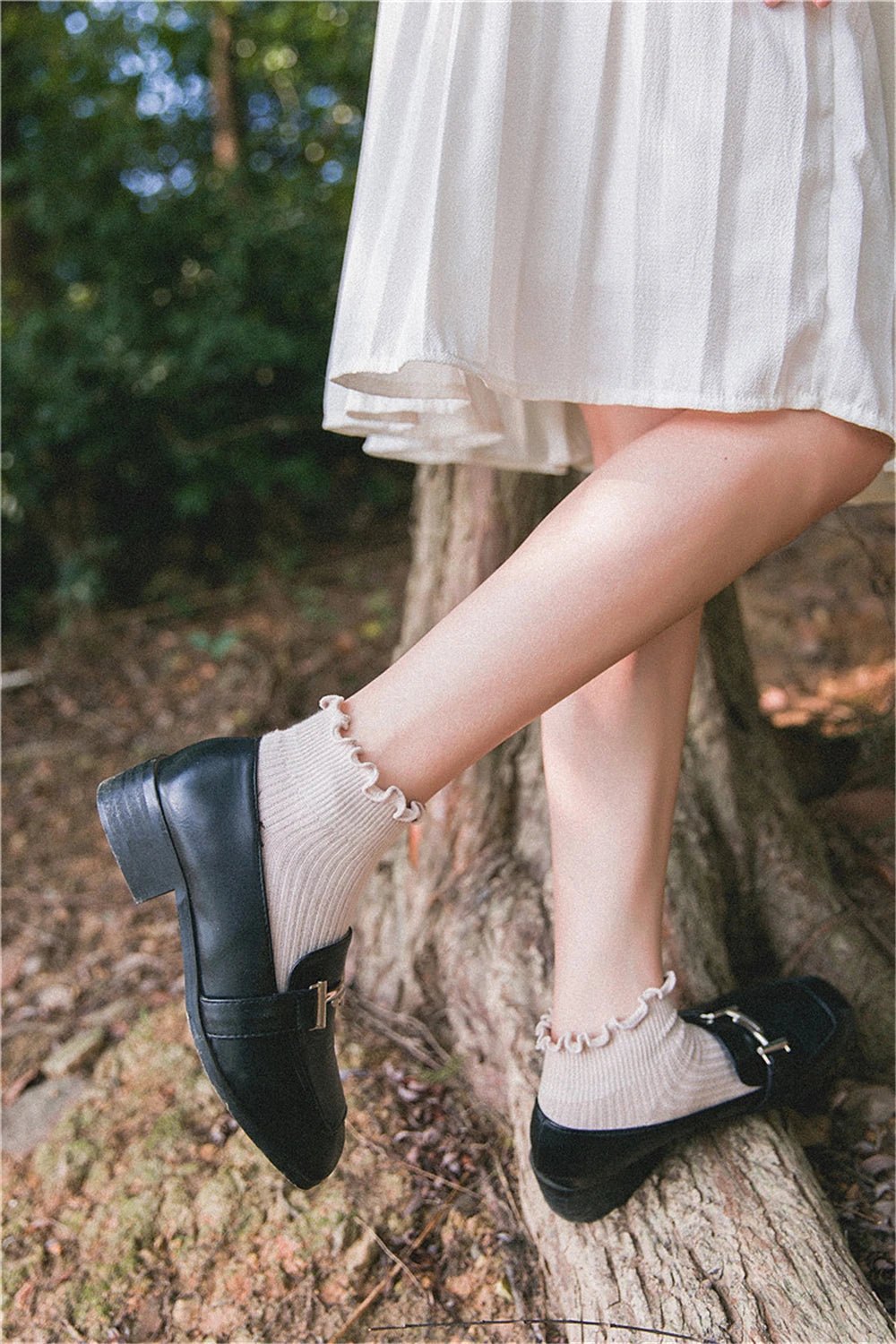 Fashion Lace Ruffles Soft Cotton Women Socks - lily supply