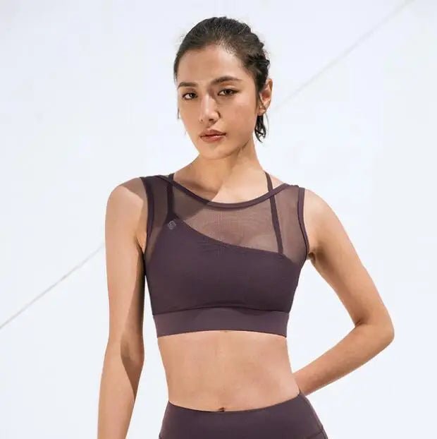 Summer Women Sports Bra Fitness Yoga Tank Crop Top Push Up Underwear Shockproof Athletic Vest Gym Sportswear - lily supply
