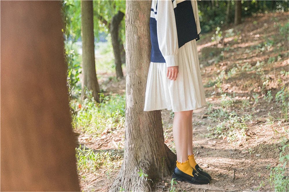 Fashion Lace Ruffles Soft Cotton Women Socks - lily supply
