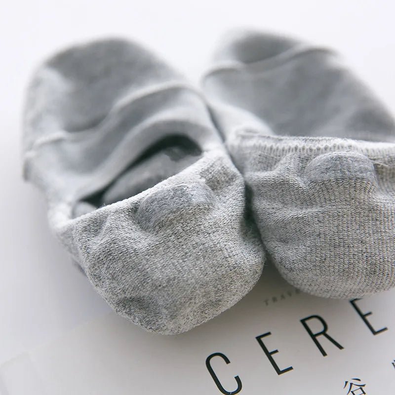 Men's Invisible Silicone Ankle Boat Socks - 5 Pairs Cotton No - Show Slippers - lily supply