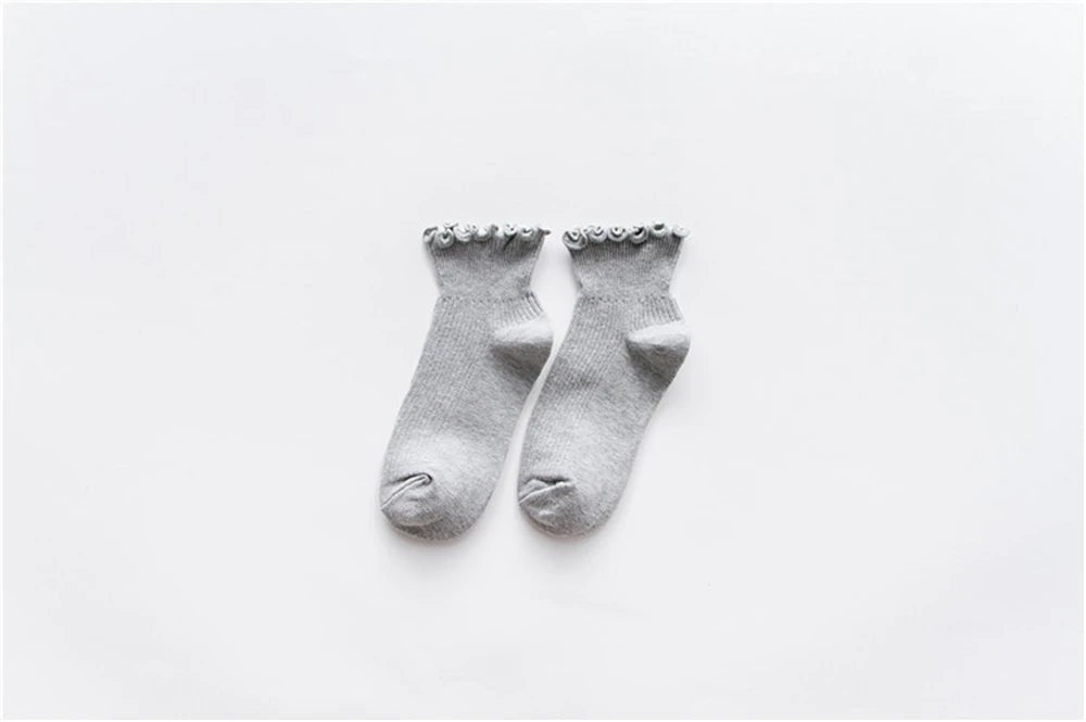 Fashion Lace Ruffles Soft Cotton Women Socks - lily supply