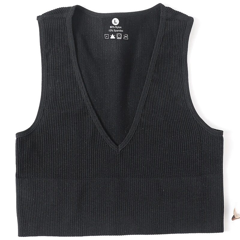 Women's V-Neck Seamless Bra Camisole