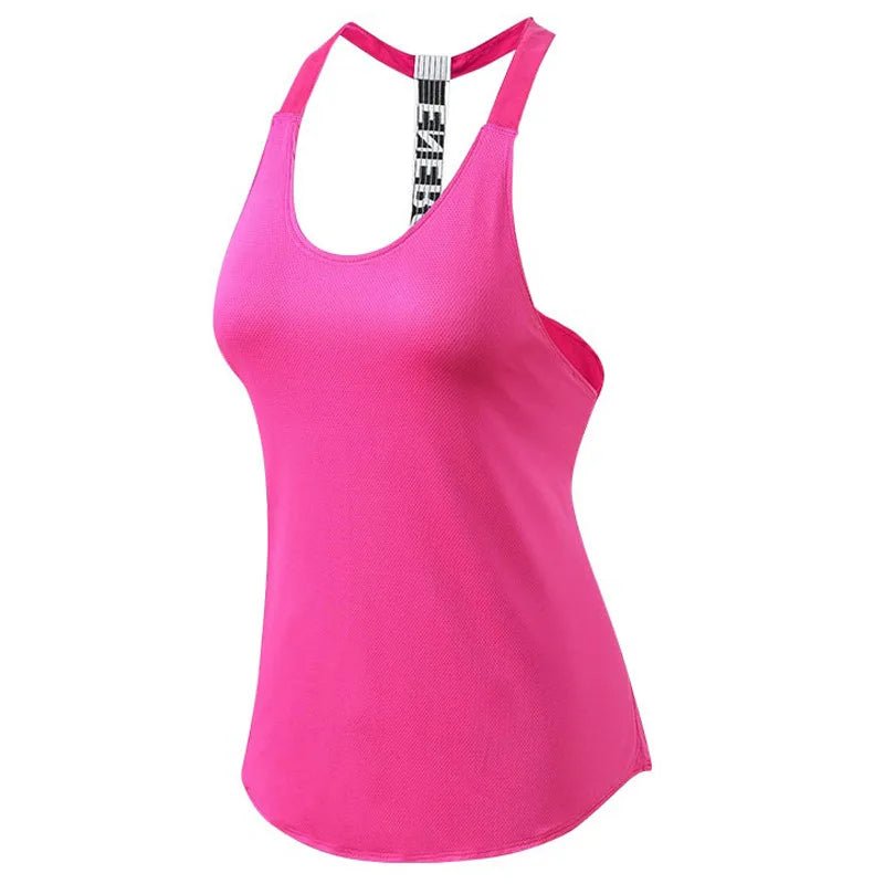 2024 Gym Tops Women's Sports Top Letter Backless Shirts Sleeveless Yoga Tops Fitness Running Quick Dry Tank Crop Top - lily supply
