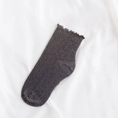 Fashion Retro Shining Surface Women's Socks - lily supply