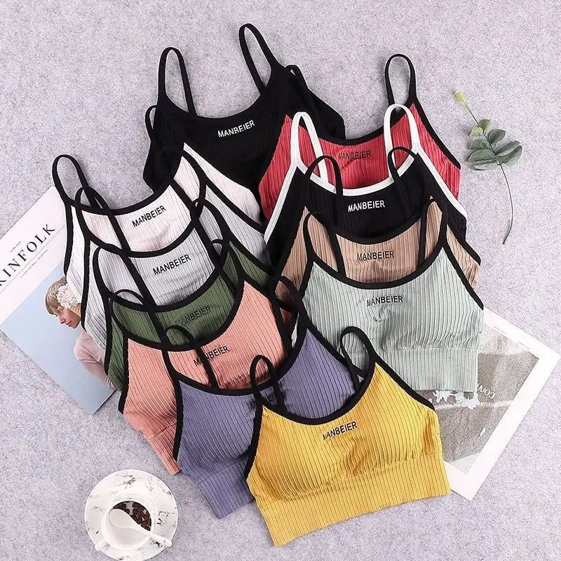New Sports Bra For Women Gym Sexy Crop Top Bra Women Cotton Underwear Soft Comfort Tube Tops Female Brassiere Tops For Girls - lily supply