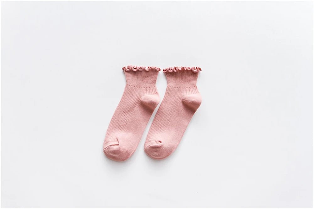 Fashion Lace Ruffles Soft Cotton Women Socks - lily supply