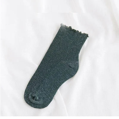 Fashion Retro Shining Surface Women's Socks - lily supply