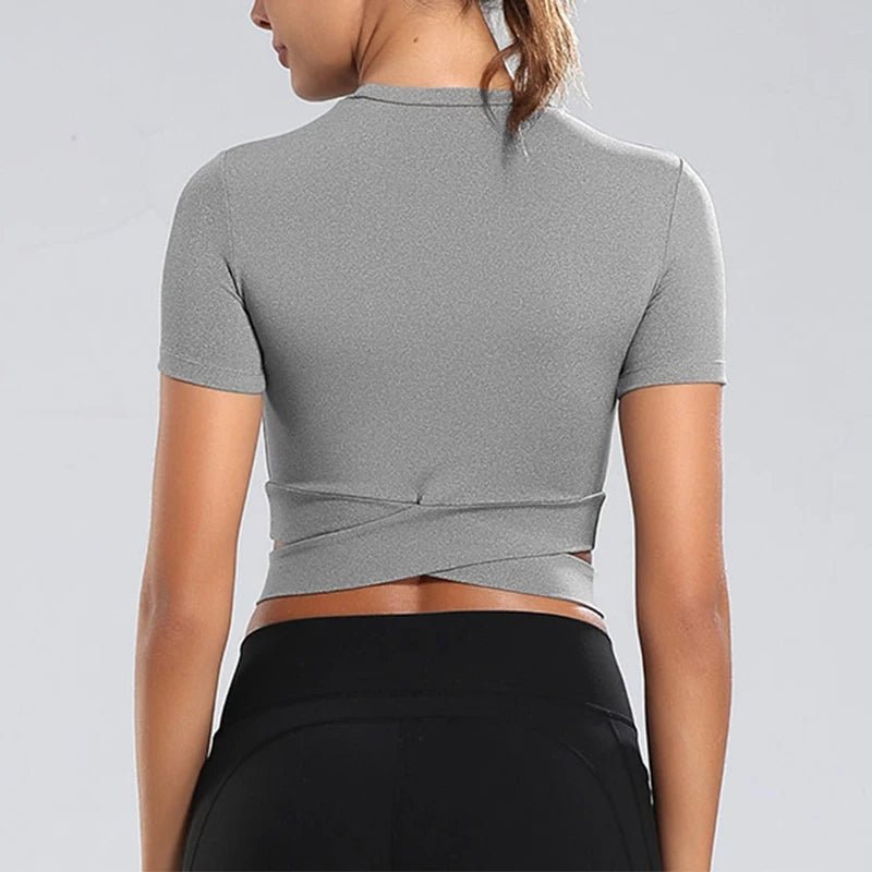 Women's Fitness T-shirts 2024 Clothing Gym Shirt Female Seamless Yoga Top Sportswear Crop Tops Sports Wear For Women T-shirt - lily supply