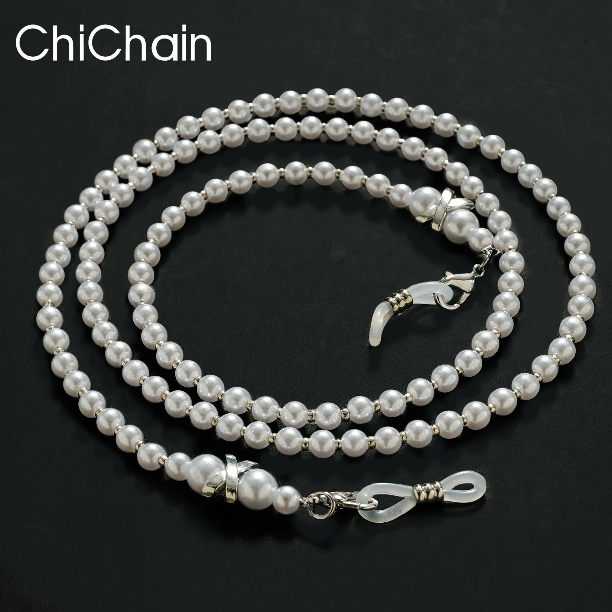 Pearl Sunglasses Chain Wearing Neck Holding Beaded Lanyard Cord Masks Sunglass Reading Glasses ChainEyewear Accessories - lily supply