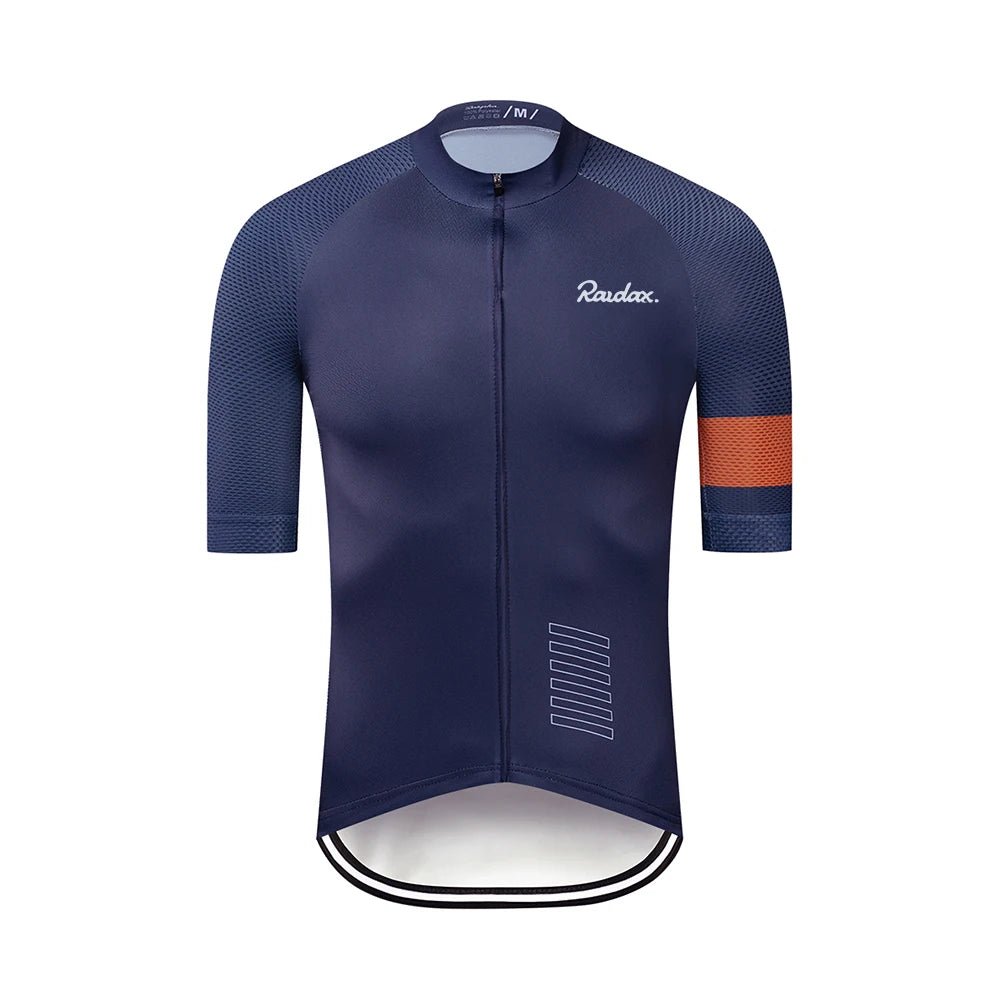 Raudax Classic Black Cycling Jersey – Short Sleeve Racing Top - lily supply