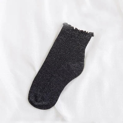 Fashion Retro Shining Surface Women's Socks - lily supply