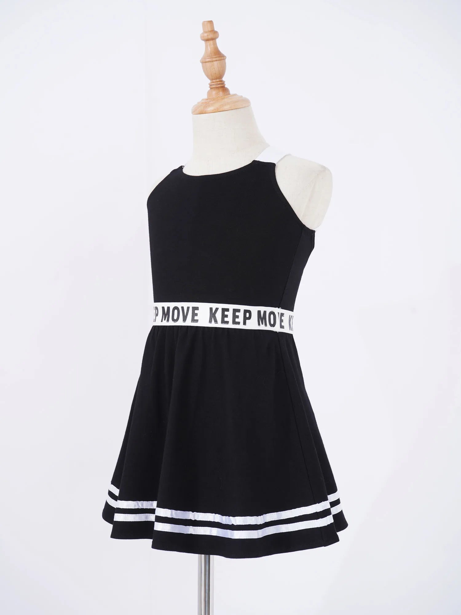Children Girls Sports Dress Sleeveless Backless Letter Print Dresses with Shorts Set Tracksuit Tennis Gym Workout Sportswear - lily supply