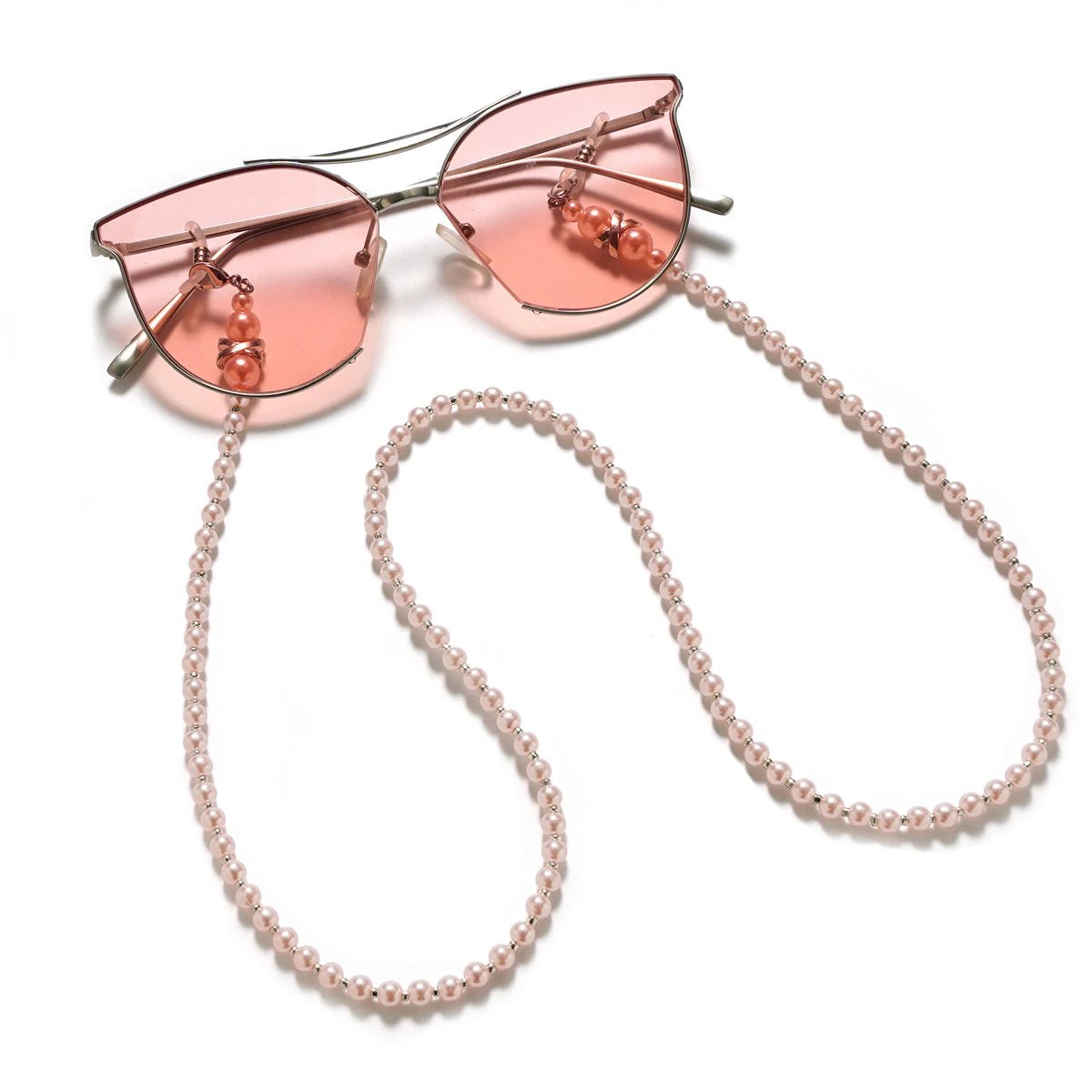 Pearl Sunglasses Chain Wearing Neck Holding Beaded Lanyard Cord Masks Sunglass Reading Glasses ChainEyewear Accessories - lily supply