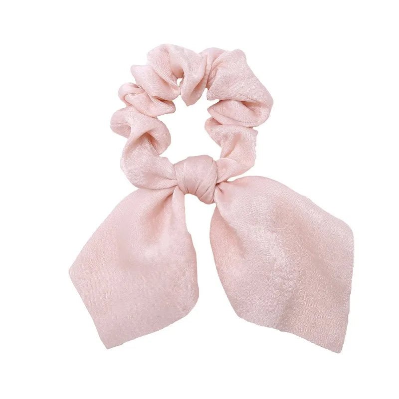 Floral Bow Scrunchies - Printed Elastic Hair Ties for Women & Girls - lily supply