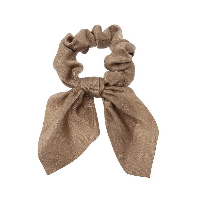 Floral Bow Scrunchies - Printed Elastic Hair Ties for Women & Girls - lily supply