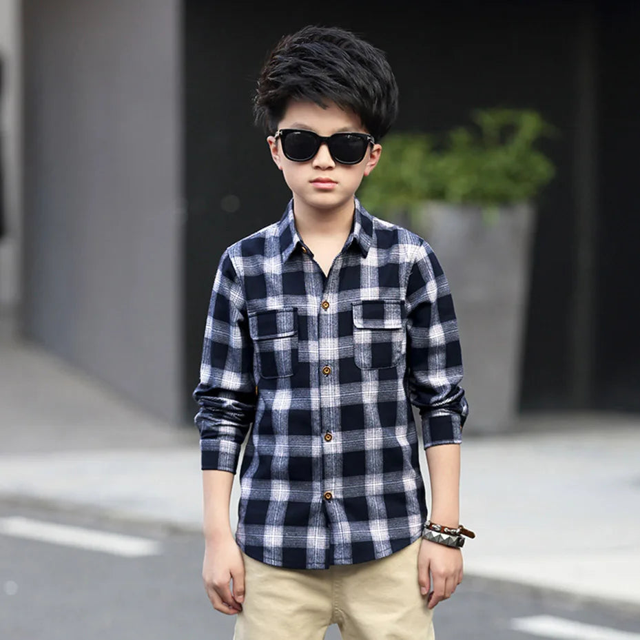 Boys School Graduation Turn Down Collar Shirt