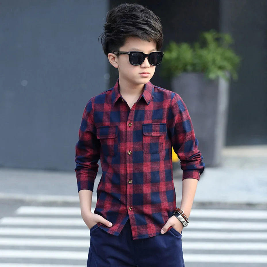 Boys School Graduation Turn Down Collar Shirt