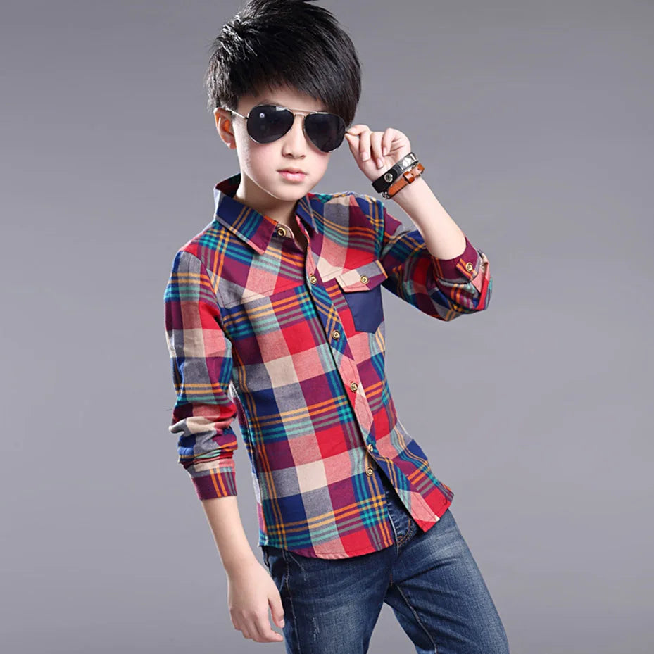 Boys School Graduation Turn Down Collar Shirt