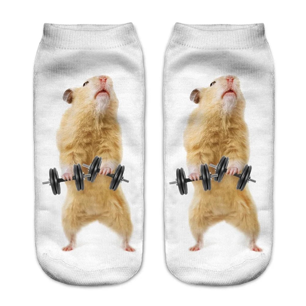 Women's 3D Animal Print Kawaii Funny Socks – Novelty Casual Socks - lily supply