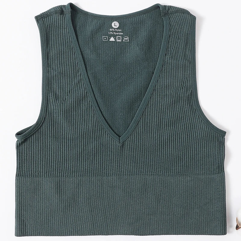 Women's V-Neck Seamless Bra Camisole