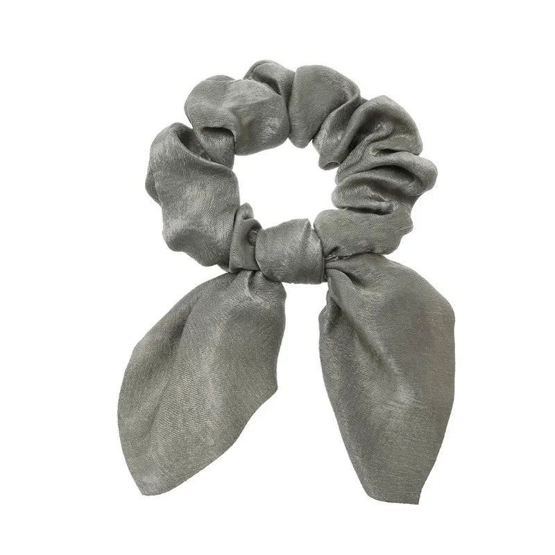 Floral Bow Scrunchies - Printed Elastic Hair Ties for Women & Girls - lily supply