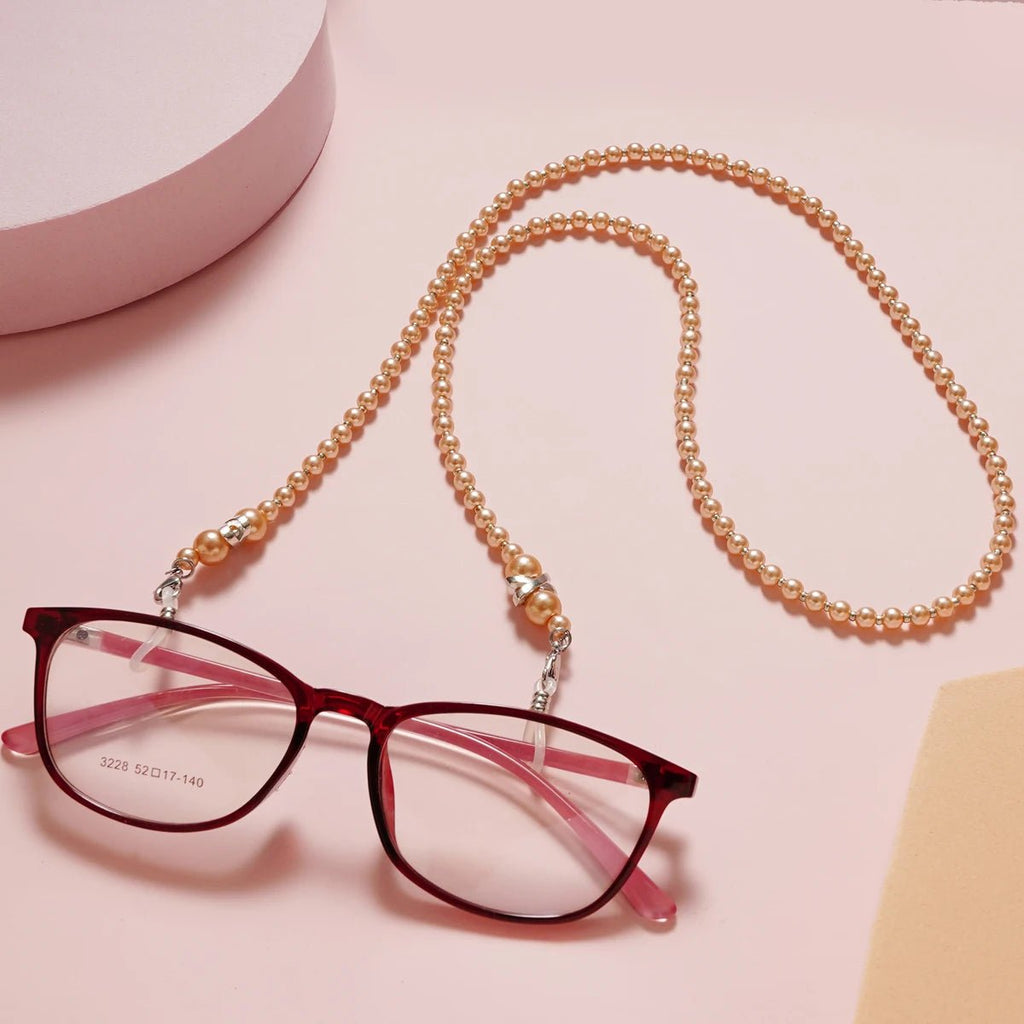 Pearl Sunglasses Chain Wearing Neck Holding Beaded Lanyard Cord Masks Sunglass Reading Glasses ChainEyewear Accessories - lily supply